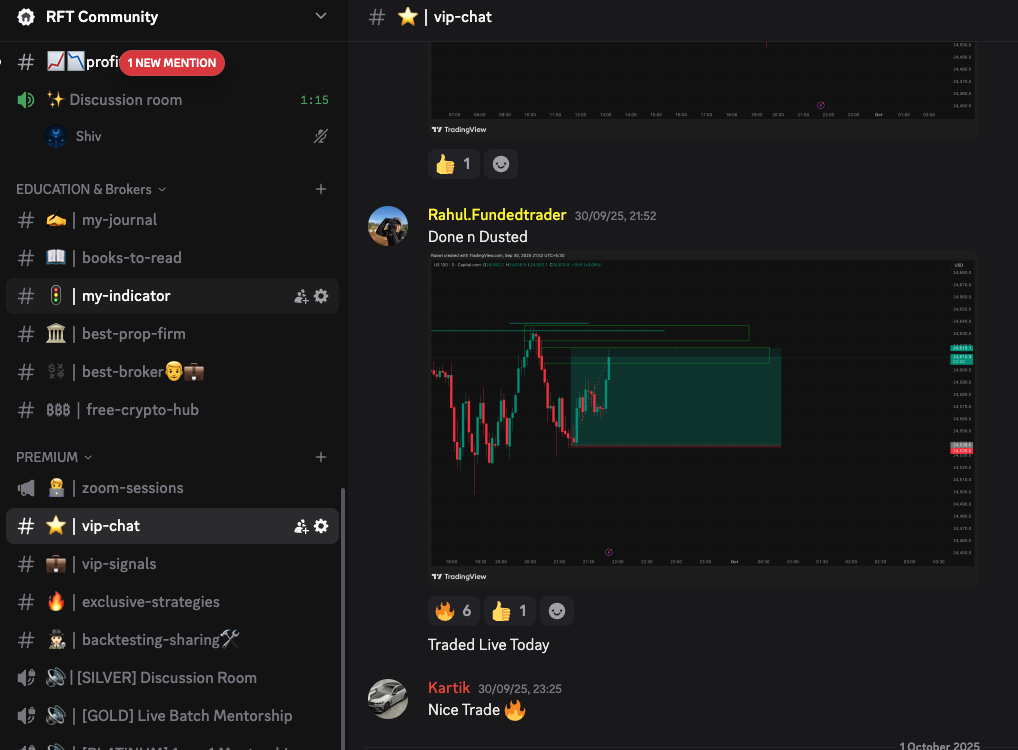Preview of the RFT Discord community spaces